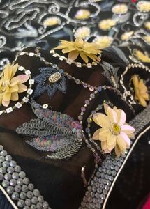 expansive 🔥 unique work Saree with blouse 😍