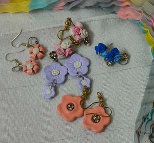 🌸✨ Bloom with Style – Handmade Floral Earring Com