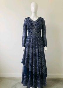 Pakistani Elegant Navy Blue Ethnic Gown