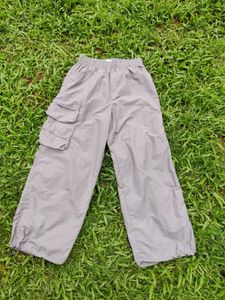 Gray Cargo Baggy Pants