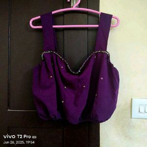 Purple Embellished Blouse