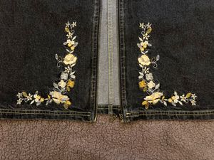 y2k Oversized vintage Denim Jacket with embroidery