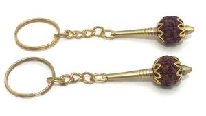 Hanuman Bajrangbali Gada Metal With Rudrashi Mani