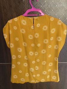 Mustard Floral Top