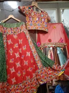 Red Green Choli