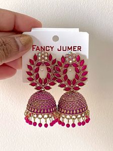 Fancy Red Jhumka