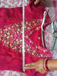 Embroidered Red Suit