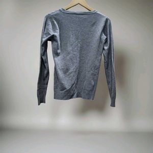 Gray Cable Knit Sweater