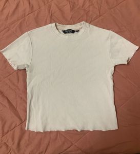 Ribbed Baby Pink T-Shirt