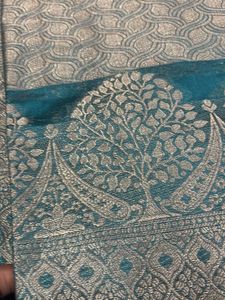 Elegant Green Patterned Saree