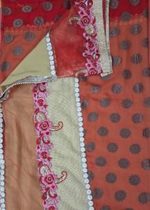 Elegant Orange Net Saree