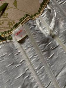 💚🌿 Elegant Sage Green Brocade Corset