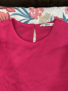 Hot Pink Wrap-Style Women’s Top – Elegant &amp; Trendy