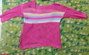 Crochete Top Pink And White