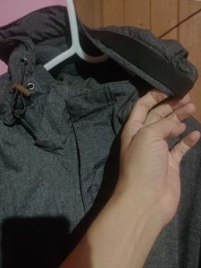 Premium Gray Hooded Heavy Office Casual Jacket