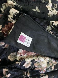 Floral  with Fur velvet dress 10-12yr