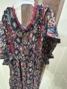 Rayon Floral Full Gher Frock