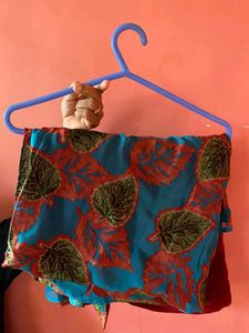 FREE SIZE LEAF PRINT SAREE