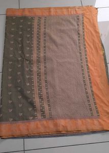Olive And Turmeric Yellow Saree