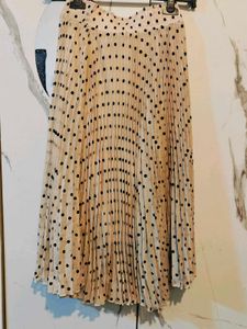 Polka Dot Pleated Skirt
