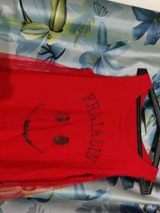 Red Graphic Tank Top
