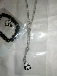 Panda Braclet With Chain