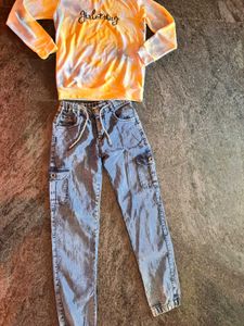 SALE COMBO OFFER Girls&#39; Tie-Dye Outfit with jog