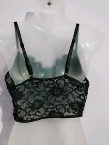 BLCK NET LACE CORSET