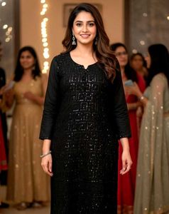 Sequins Black Kurti🖤