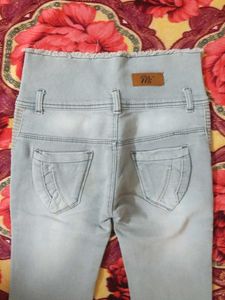 Ripped Light Wash High-Waisted Jeans
