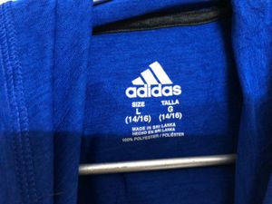 Adidas Blue Long Sleeve Hoodie
