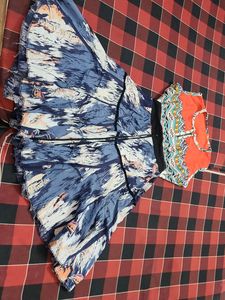 Combo Of Skirt And Summer Tshirt