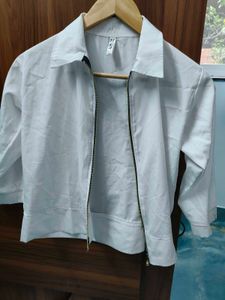 White Zip-Up Jacket