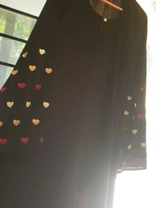 Heart Patterned abaya