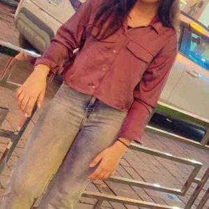 Burgundy Button-Down Shirt