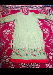 😍Beautiful Sequence Work Embroidered Kurti🥰