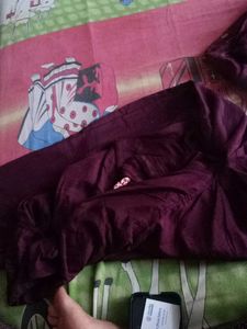 Maroon Embroidered Kurta Set