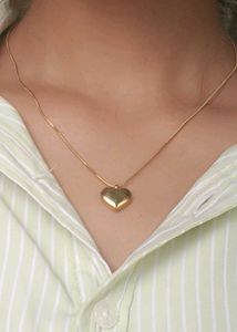 Anti Tarnish Heart Pendant Necklace