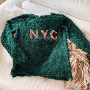 NYC Sequin Green Sweater