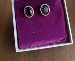 Elegant Blue Stone Earrings