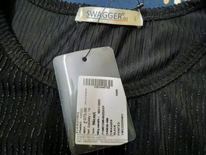 New Black Shimmer Party Wear Top