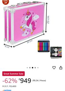 Art Supplies Kit With Metal Suitcase