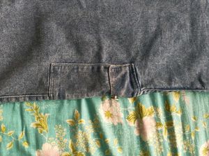 Women Blue Cargo Jeans