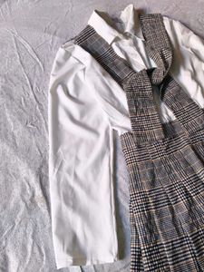 Korean Plaid Jumper Dress