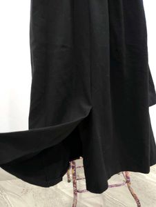 Tiered Pleated Black Midi Skirt