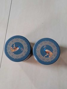 peacock canisters(set of 2)