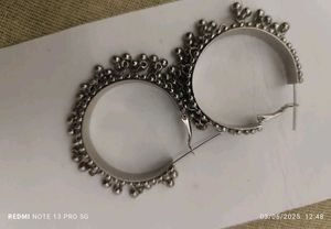 Boho Silver Hoop Earrings