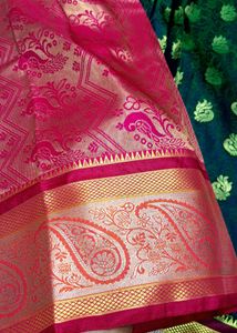 Elegant Green &amp; Gold Saree