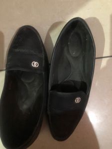 Black Wedge Loafers