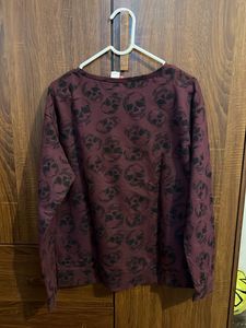 Ladies H&amp;M Skull Imprint Sweatshirt